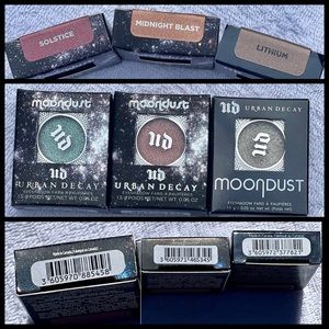 NIB Urban Decay Single Eyeshadows Solstice, Midnight Blast, Lithium